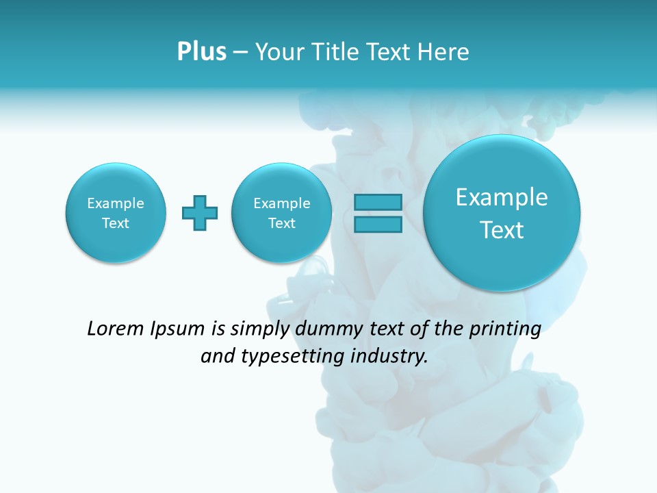Turquoise Smoke PowerPoint Template