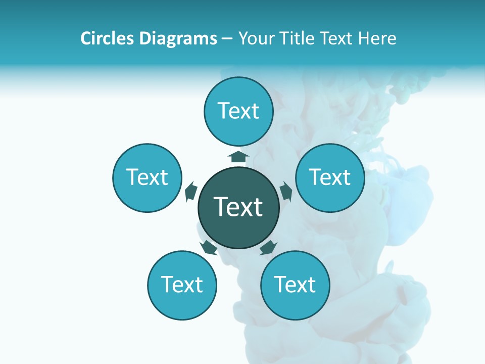 Turquoise Smoke PowerPoint Template