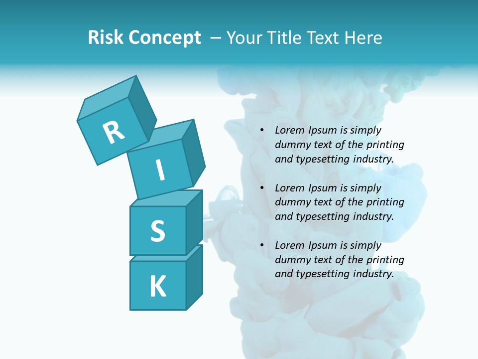 Turquoise Smoke PowerPoint Template