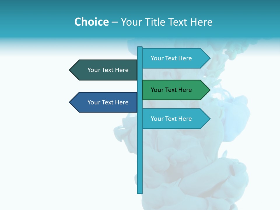 Turquoise Smoke PowerPoint Template