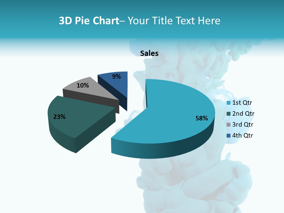 Turquoise Smoke PowerPoint Template