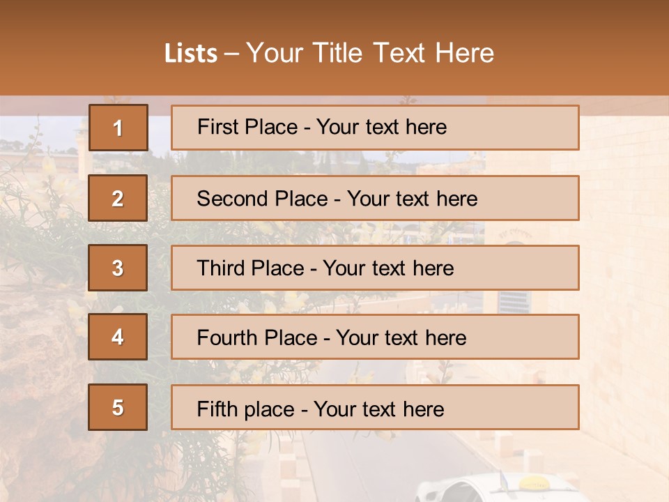 Taxi In Jerusalem PowerPoint Template