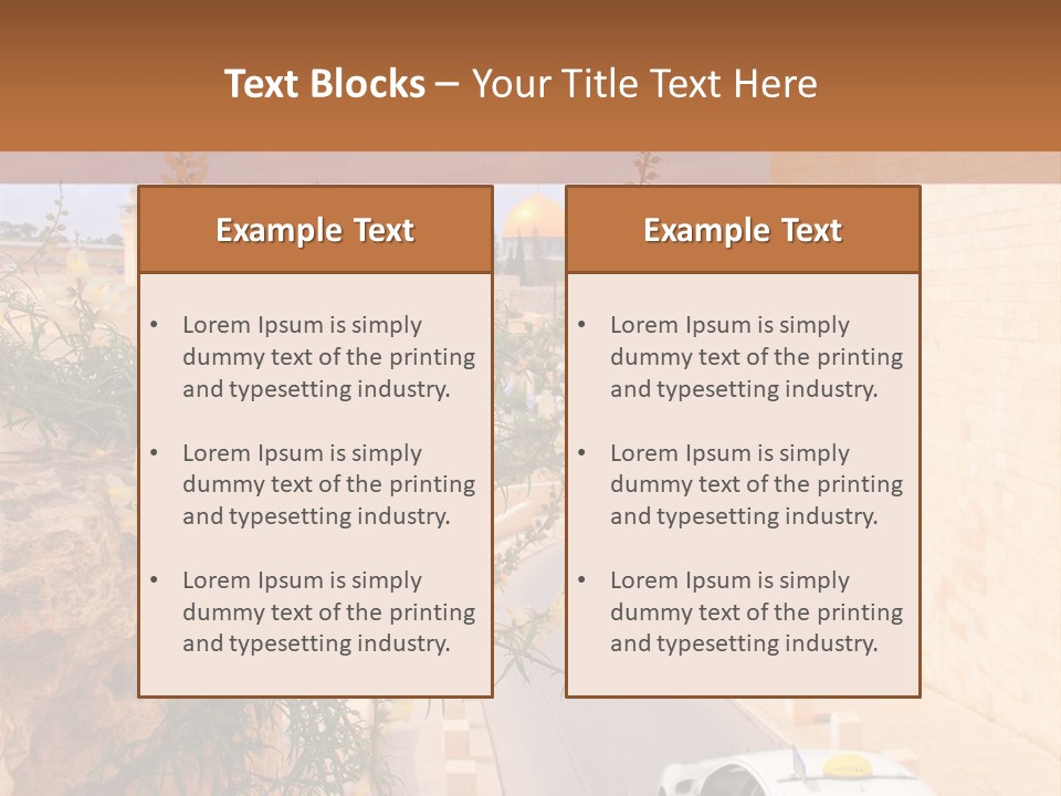 Taxi In Jerusalem PowerPoint Template
