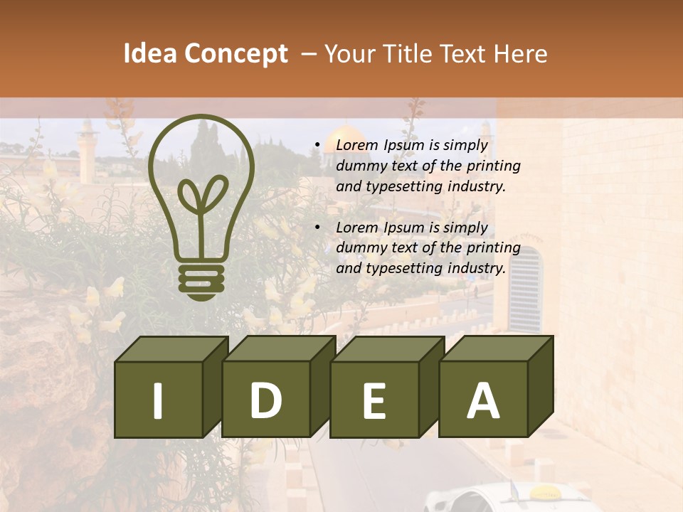 Taxi In Jerusalem PowerPoint Template