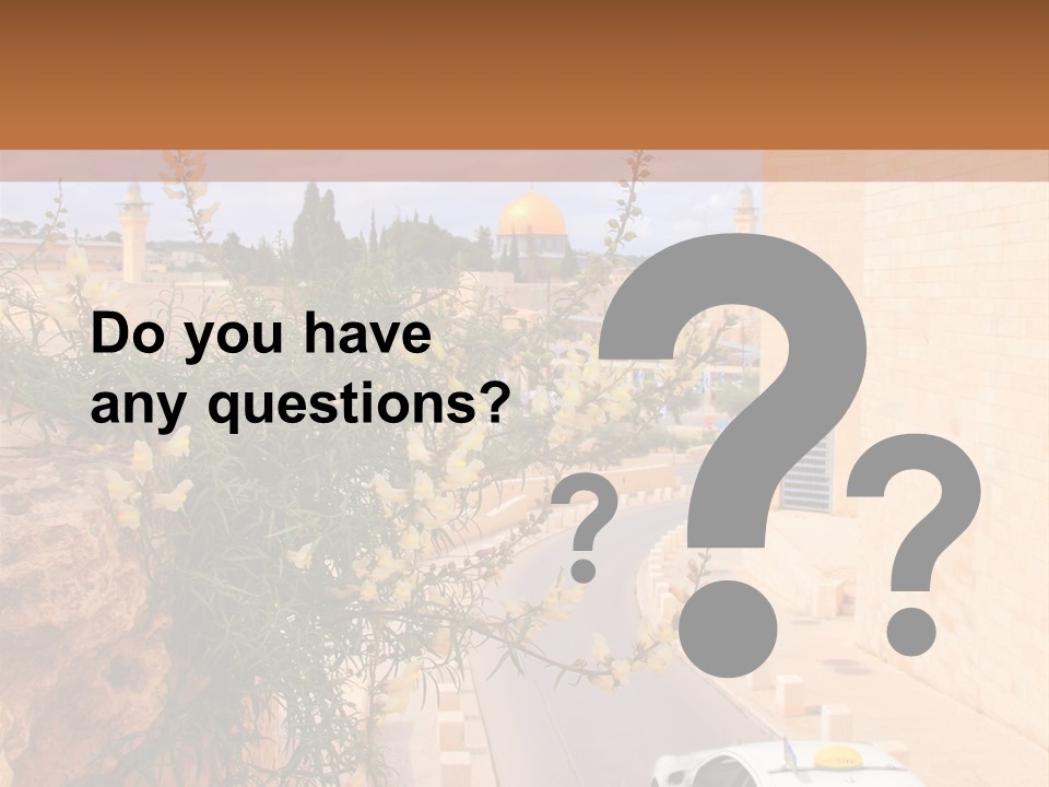 Taxi In Jerusalem PowerPoint Template