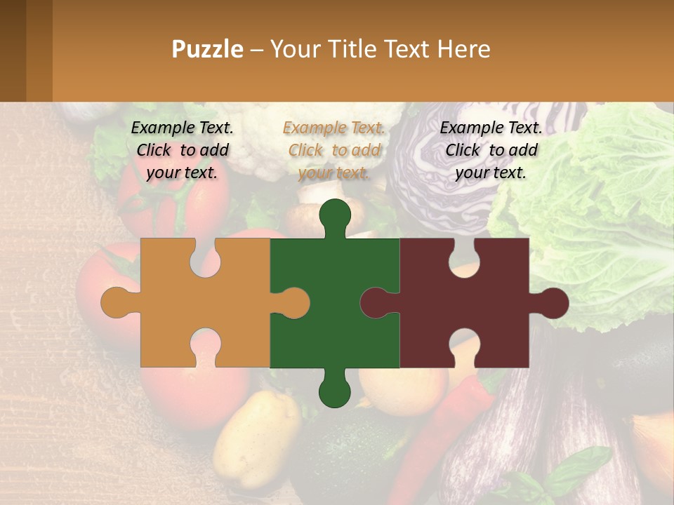 Vegetables On The Table PowerPoint Template