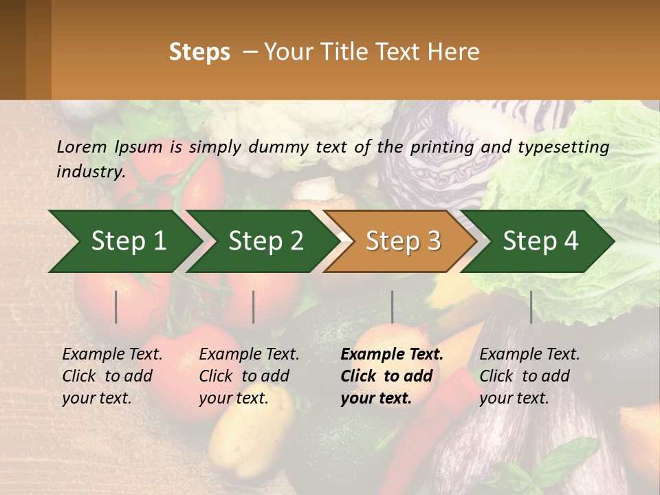 Vegetables On The Table PowerPoint Template