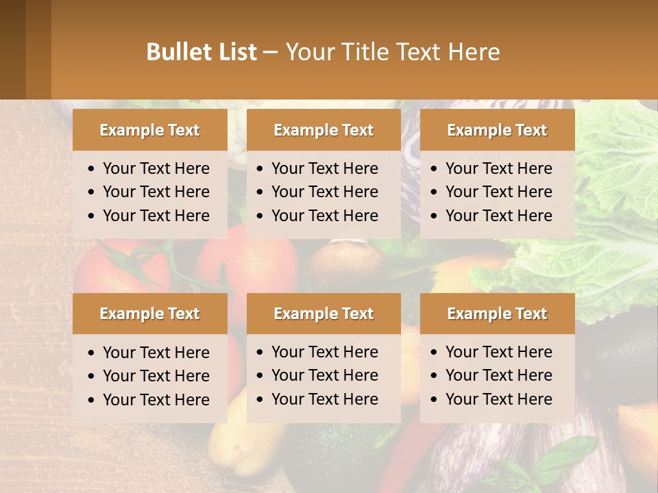Vegetables On The Table PowerPoint Template