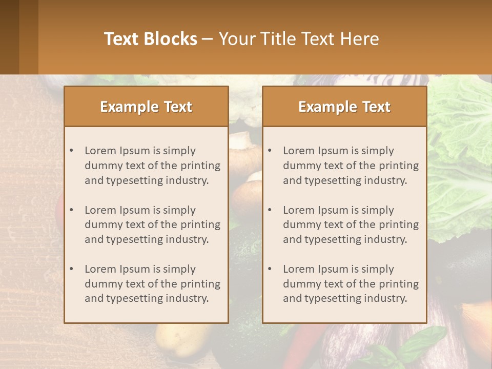 Vegetables On The Table PowerPoint Template
