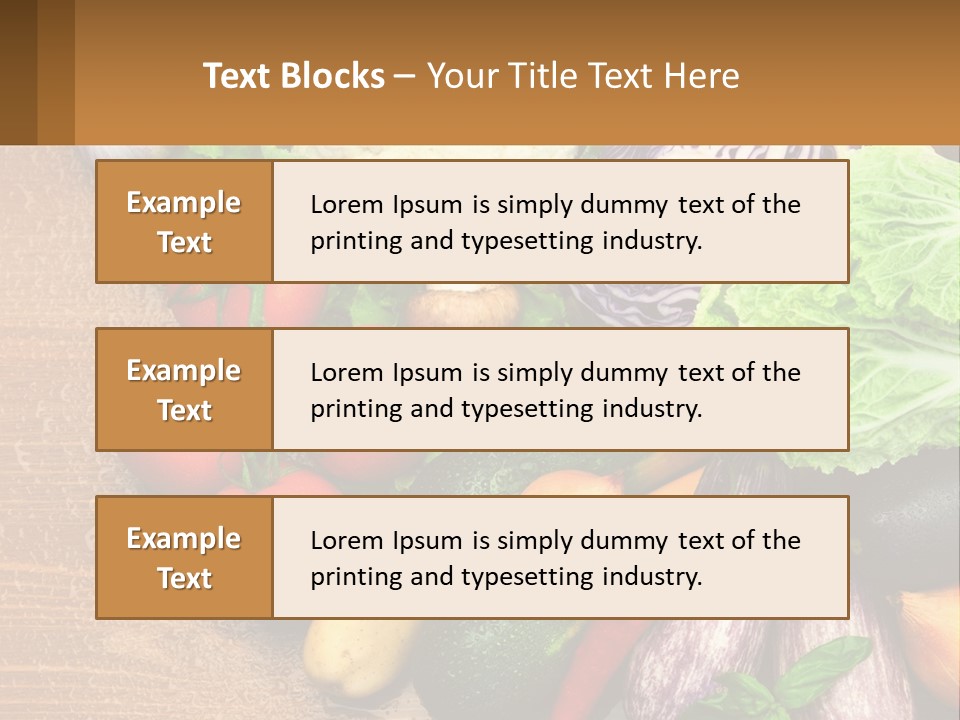 Vegetables On The Table PowerPoint Template