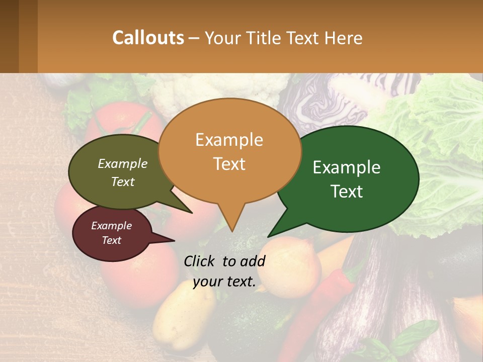 Vegetables On The Table PowerPoint Template