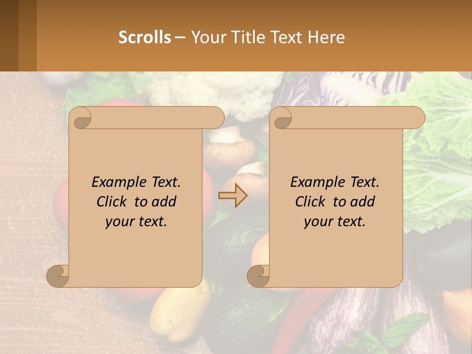 Vegetables On The Table PowerPoint Template