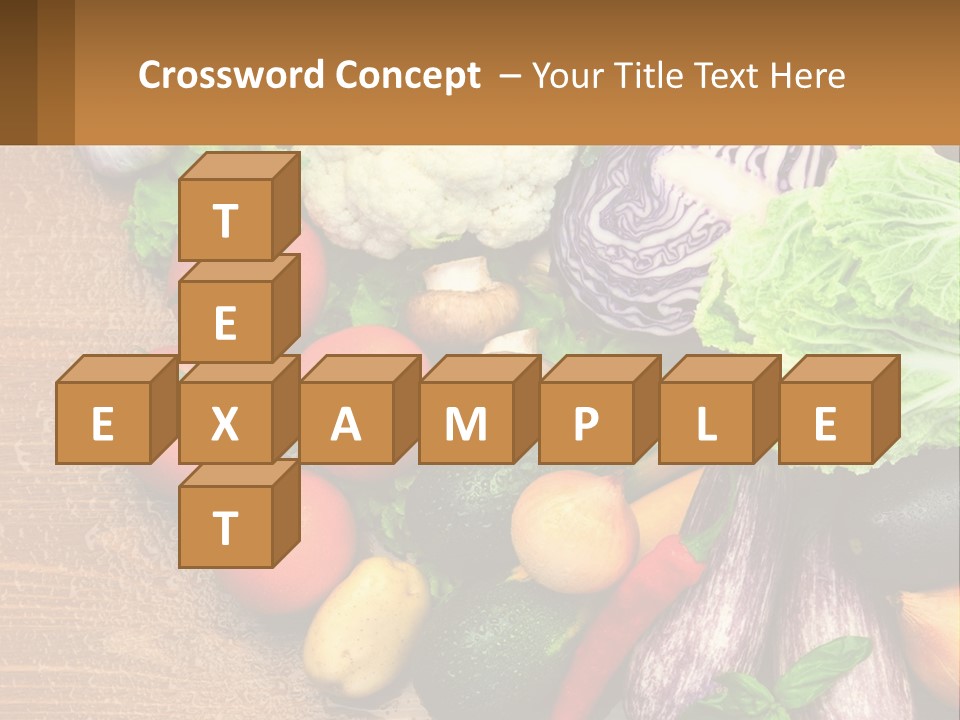 Vegetables On The Table PowerPoint Template