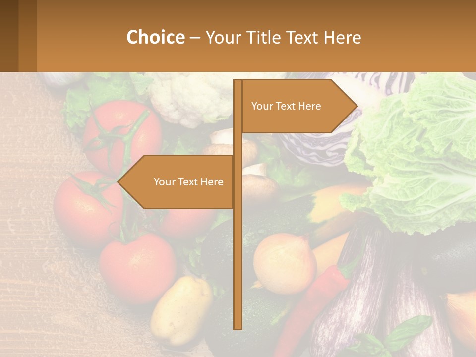 Vegetables On The Table PowerPoint Template