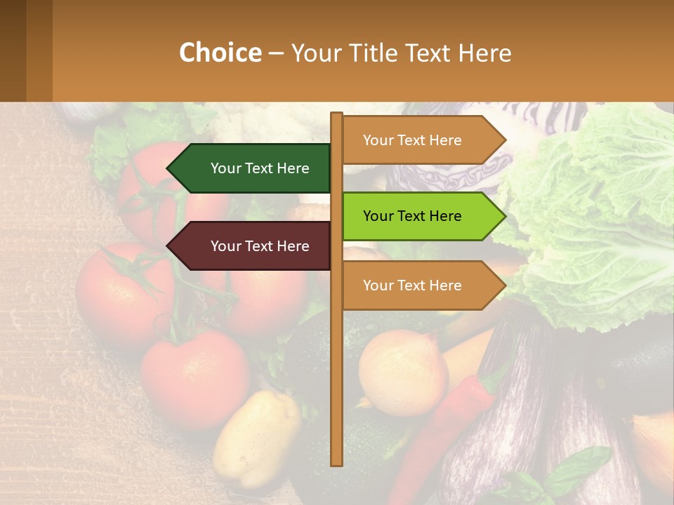 Vegetables On The Table PowerPoint Template