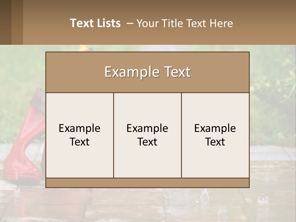 Watering Can And Flowers PowerPoint Template