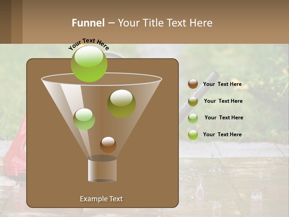 Watering Can And Flowers PowerPoint Template