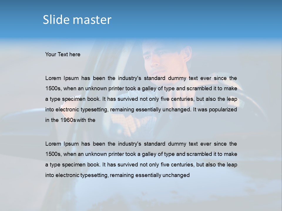 Man Driving A Car PowerPoint Template