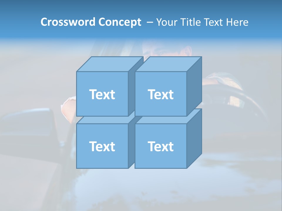 Man Driving A Car PowerPoint Template