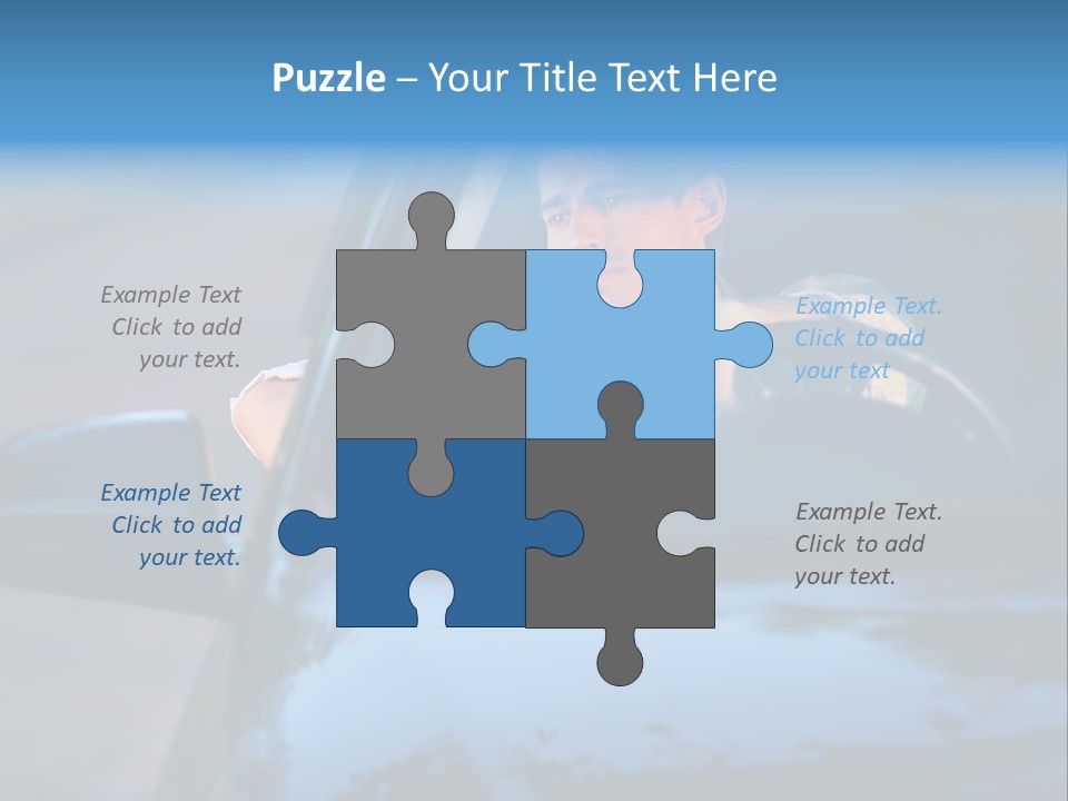 Man Driving A Car PowerPoint Template