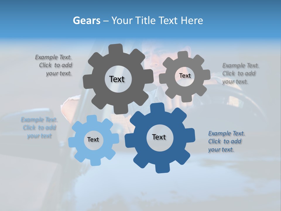 Man Driving A Car PowerPoint Template