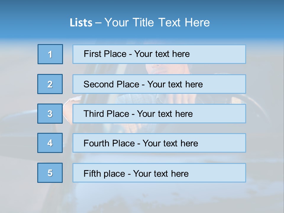 Man Driving A Car PowerPoint Template