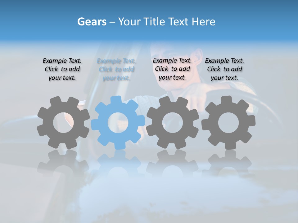 Man Driving A Car PowerPoint Template