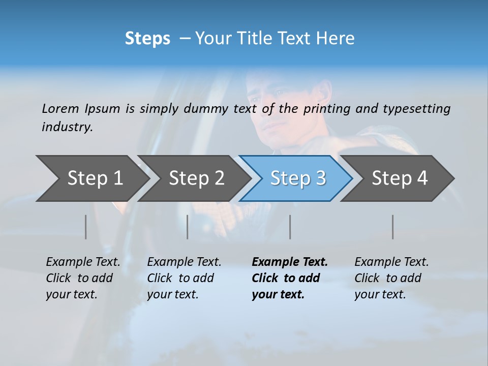 Man Driving A Car PowerPoint Template