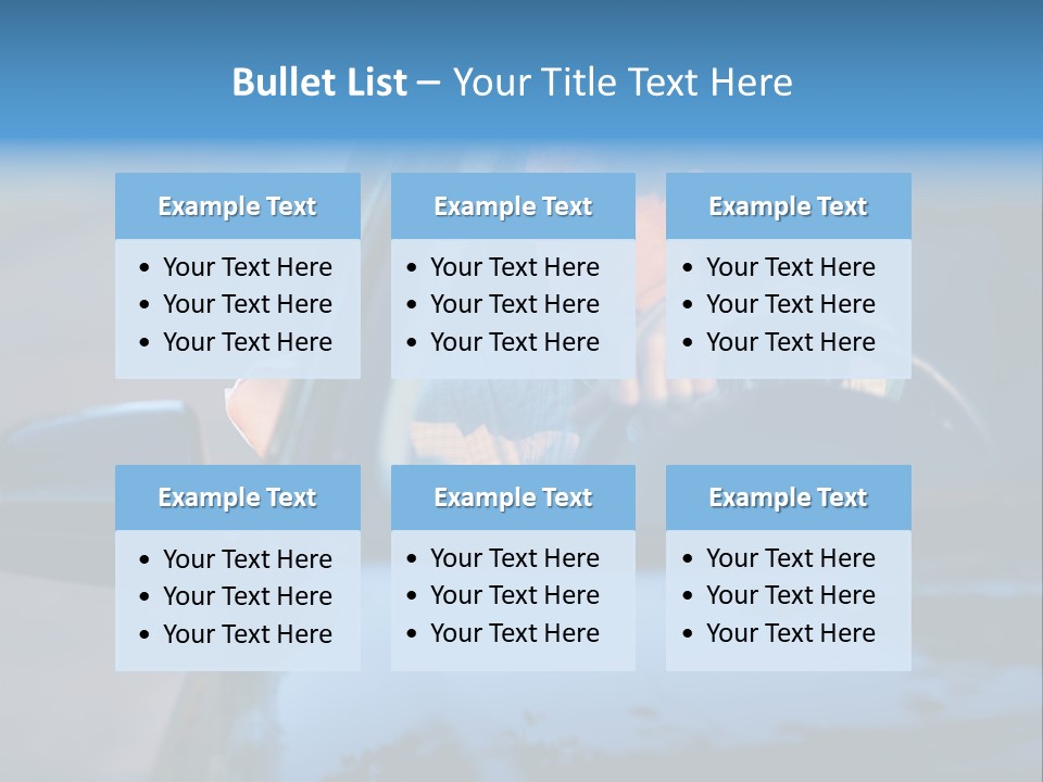Man Driving A Car PowerPoint Template
