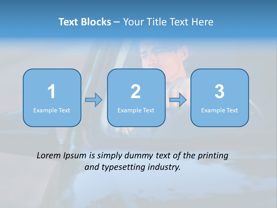 Man Driving A Car PowerPoint Template