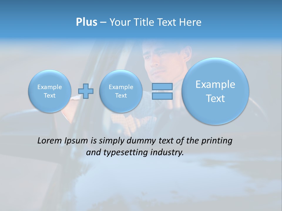 Man Driving A Car PowerPoint Template
