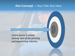Man Driving A Car PowerPoint Template