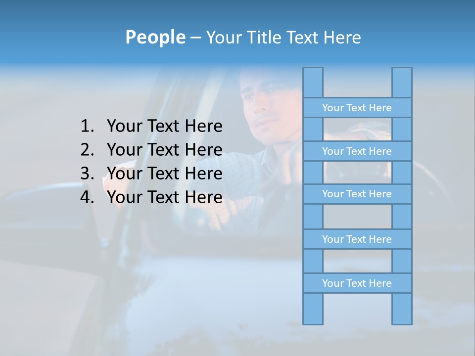 Man Driving A Car PowerPoint Template