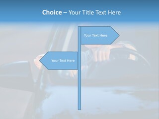 Man Driving A Car PowerPoint Template