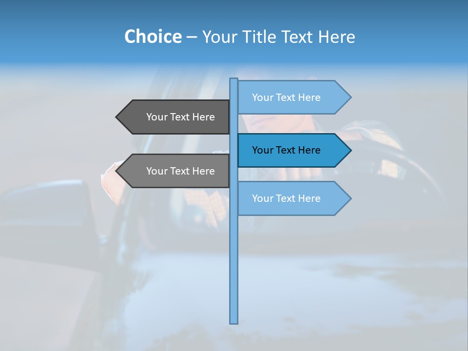 Man Driving A Car PowerPoint Template