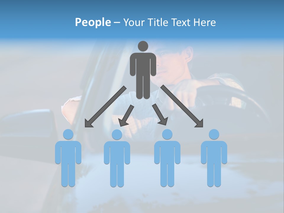 Man Driving A Car PowerPoint Template