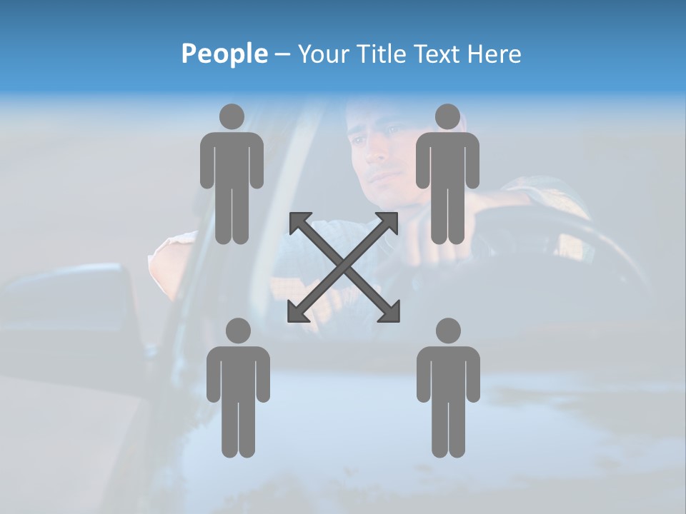 Man Driving A Car PowerPoint Template