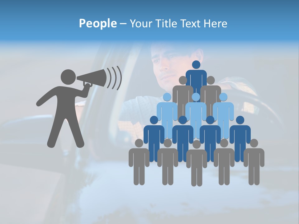 Man Driving A Car PowerPoint Template