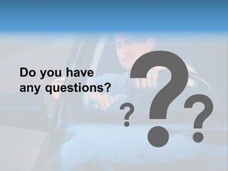 Man Driving A Car PowerPoint Template