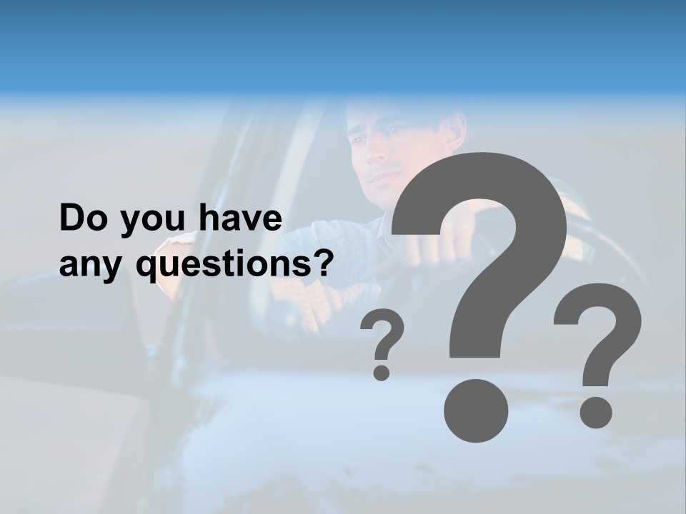 Man Driving A Car PowerPoint Template