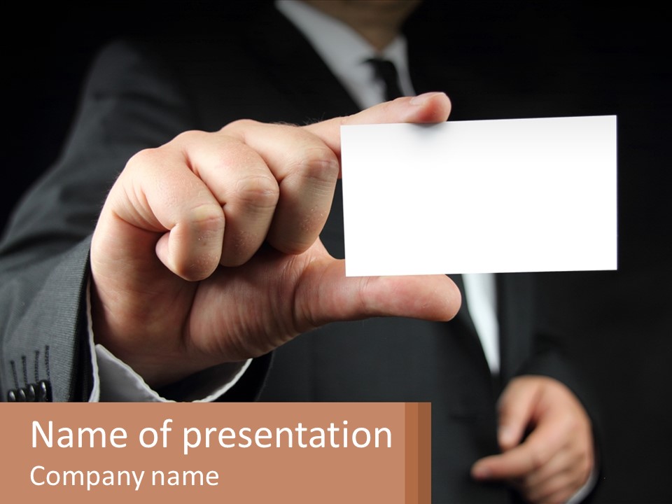 Card In Hand PowerPoint Template