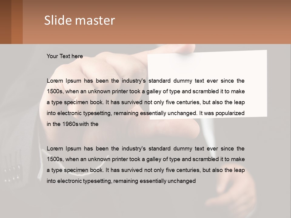 Card In Hand PowerPoint Template