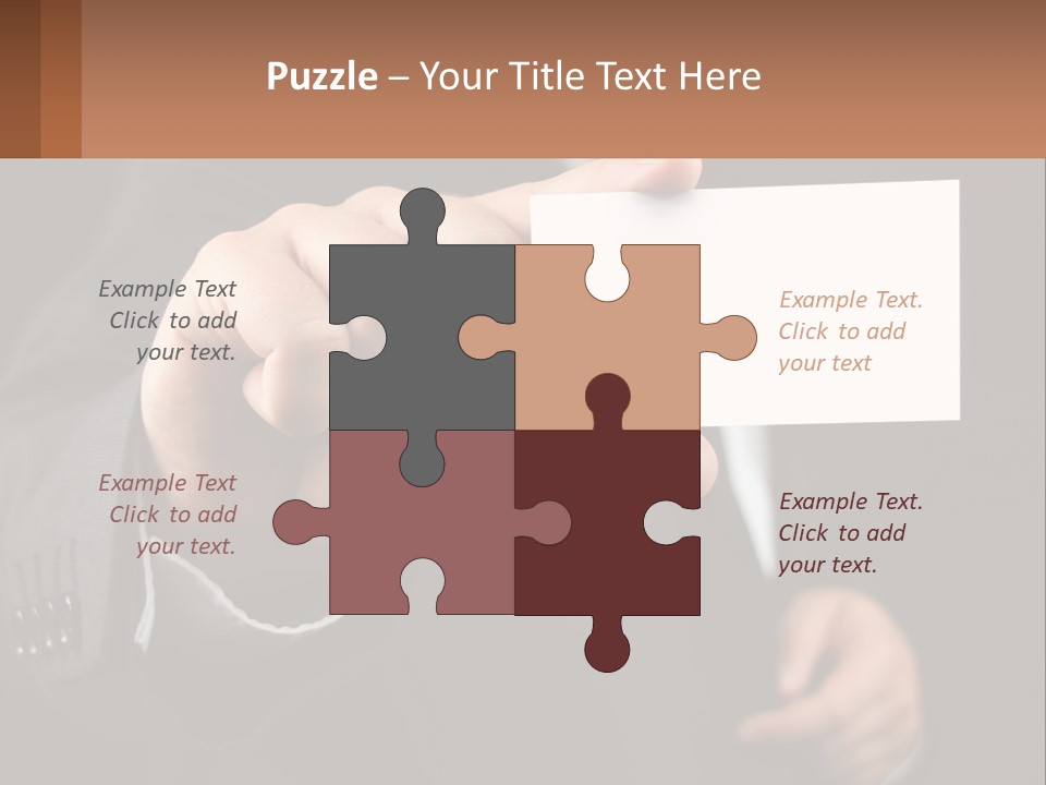 Card In Hand PowerPoint Template