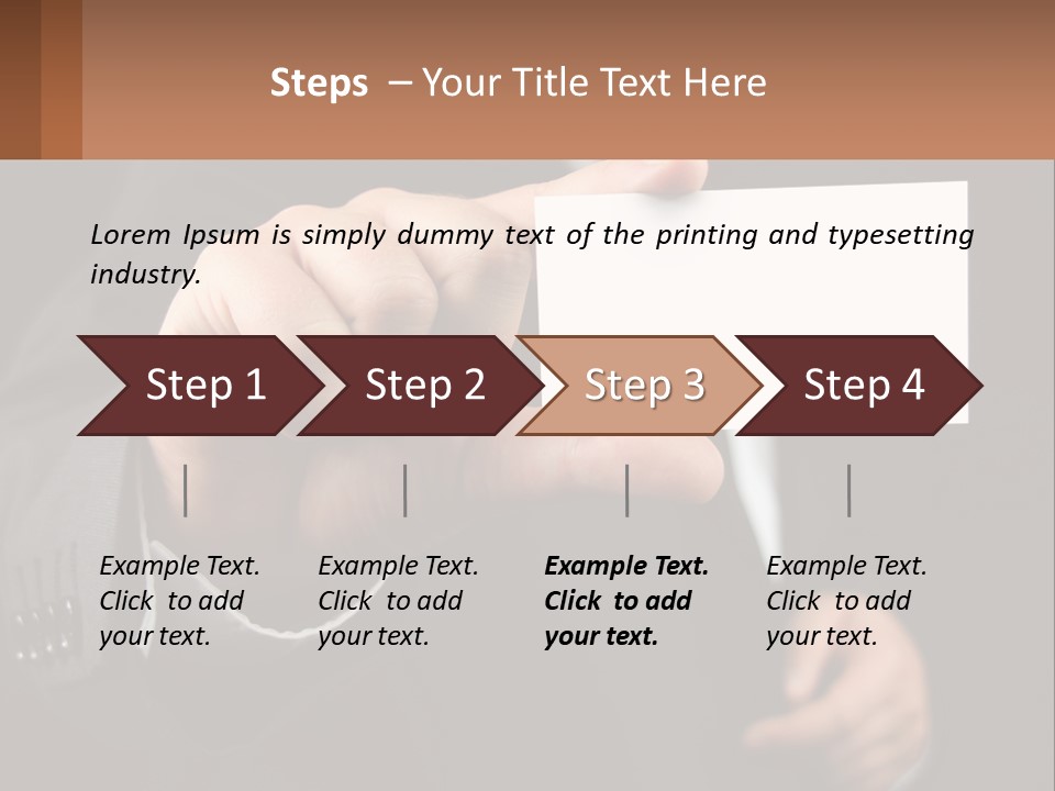 Card In Hand PowerPoint Template
