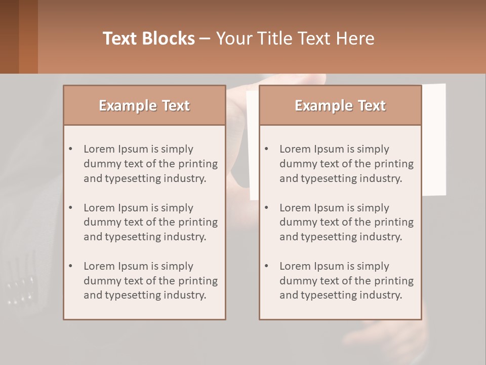 Card In Hand PowerPoint Template