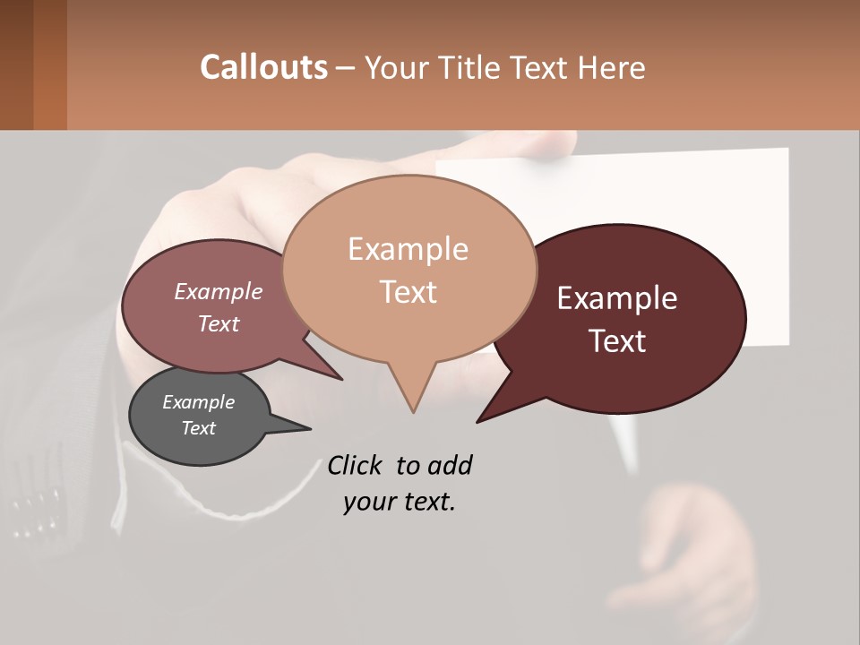 Card In Hand PowerPoint Template