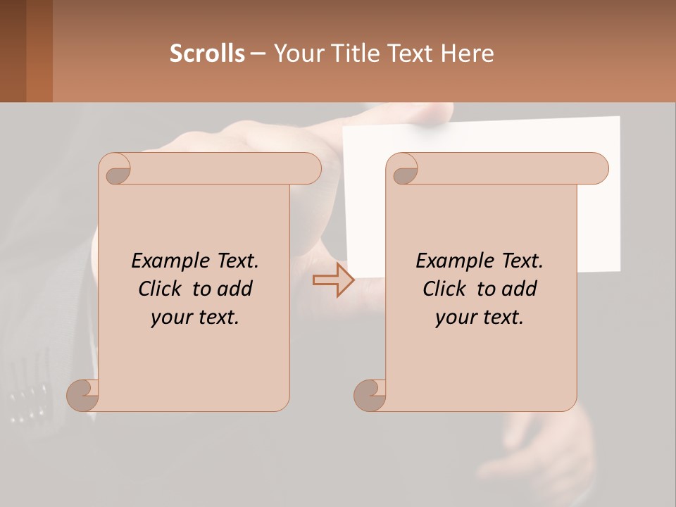 Card In Hand PowerPoint Template