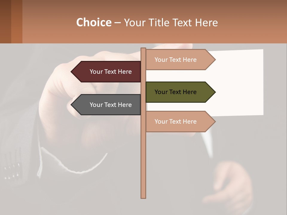 Card In Hand PowerPoint Template