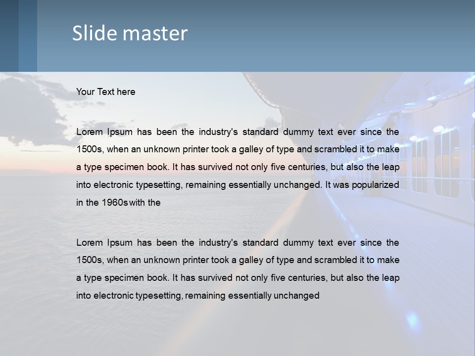 Sunset At Sea PowerPoint Template