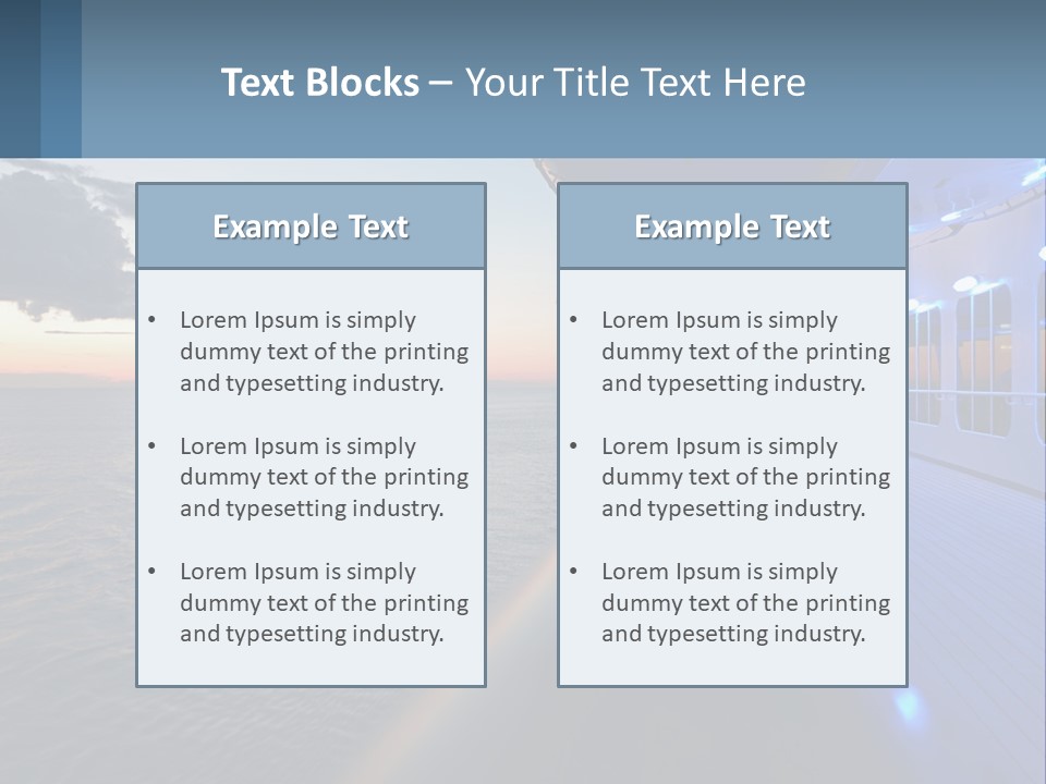 Sunset At Sea PowerPoint Template